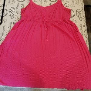 Size 2 - pink and white polka dotted dress